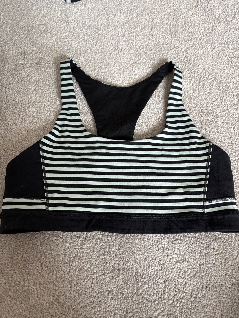 Lululemon Striped Racerback Sports Bra